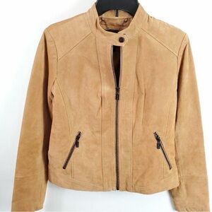 Brown leather jacket